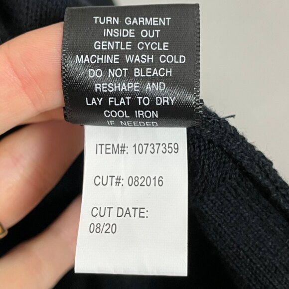 Hot Topic Sweater Black Bug Intarsia Knit Girls Juniors Medium Cropped Insects - Picture 11 of 13